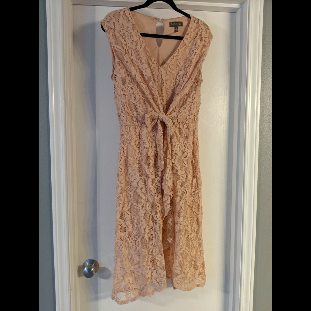 Luxology Dusty Rose Lace Dress
